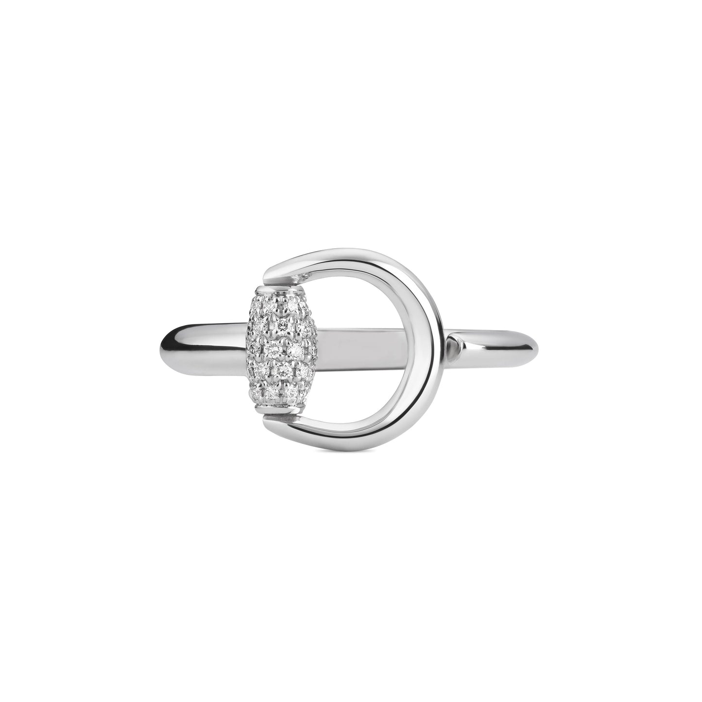 Gucci's 18K White Gold Horsebit Ring