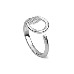Gucci's 18K White Gold Horsebit Ring