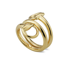 Gucci's 18K Yellow Gold Horsebit Contrarie Ring