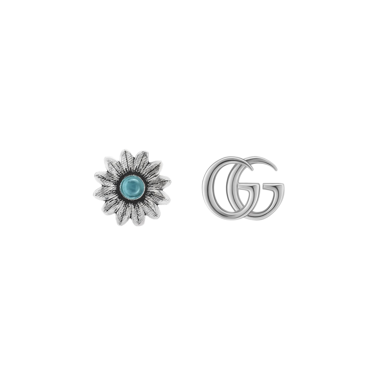 Gucci's Silver GG Marmont Flower Studs