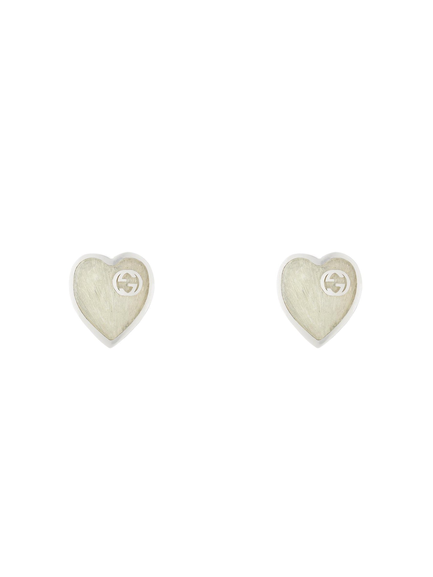 Gucci's Silver Heart Interlocking G Studs