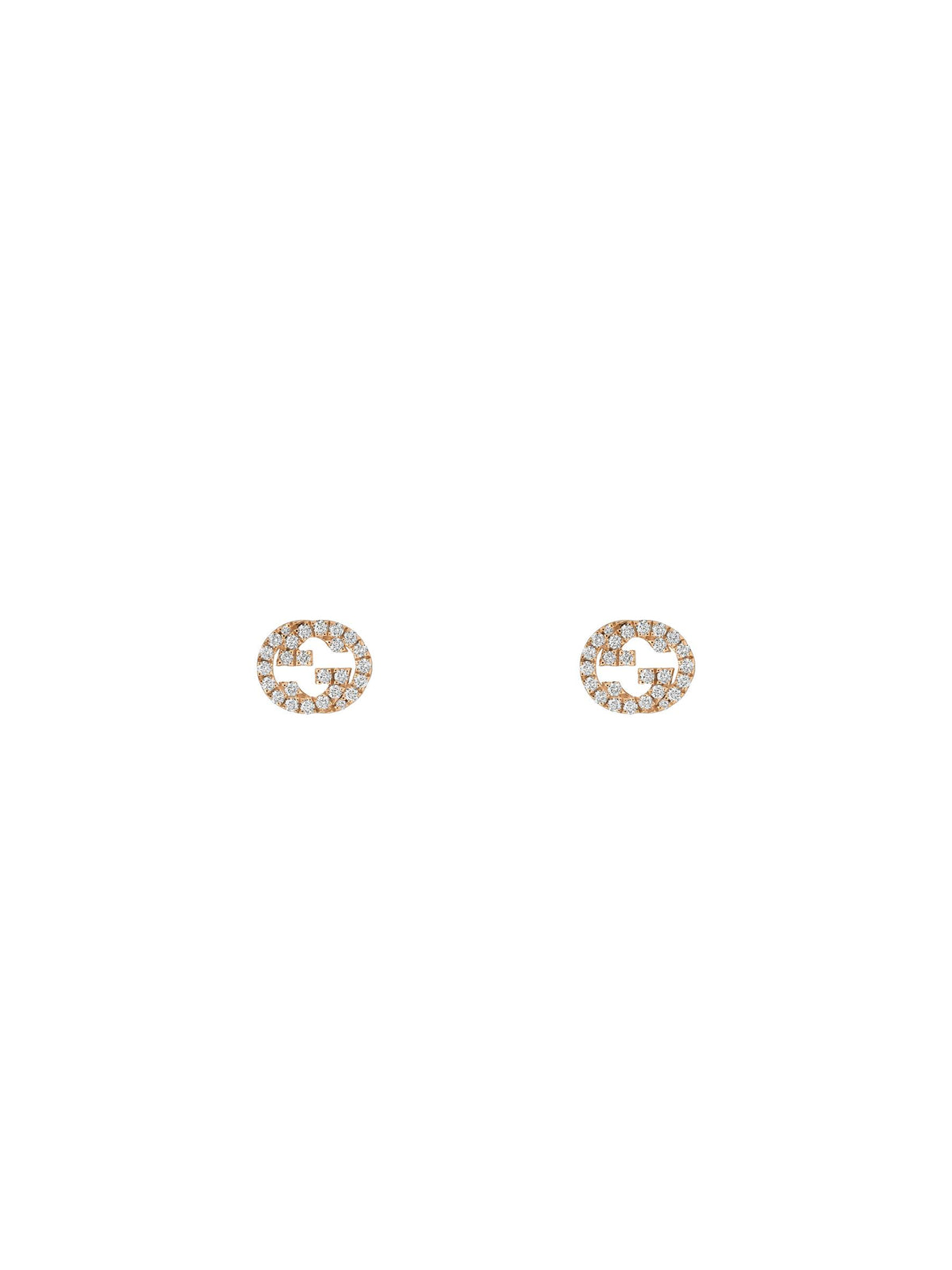 Gucci's 18K Rose Gold Interlocking G Studs