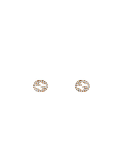 Gucci's 18K Rose Gold Interlocking G Studs