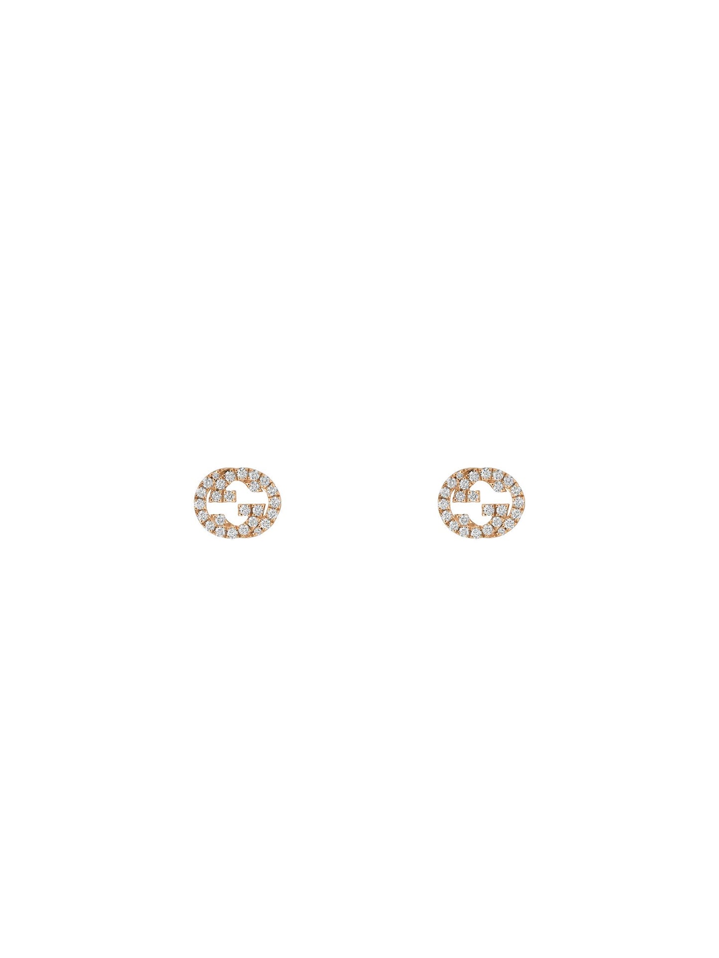 Gucci's 18K Rose Gold Interlocking G Studs