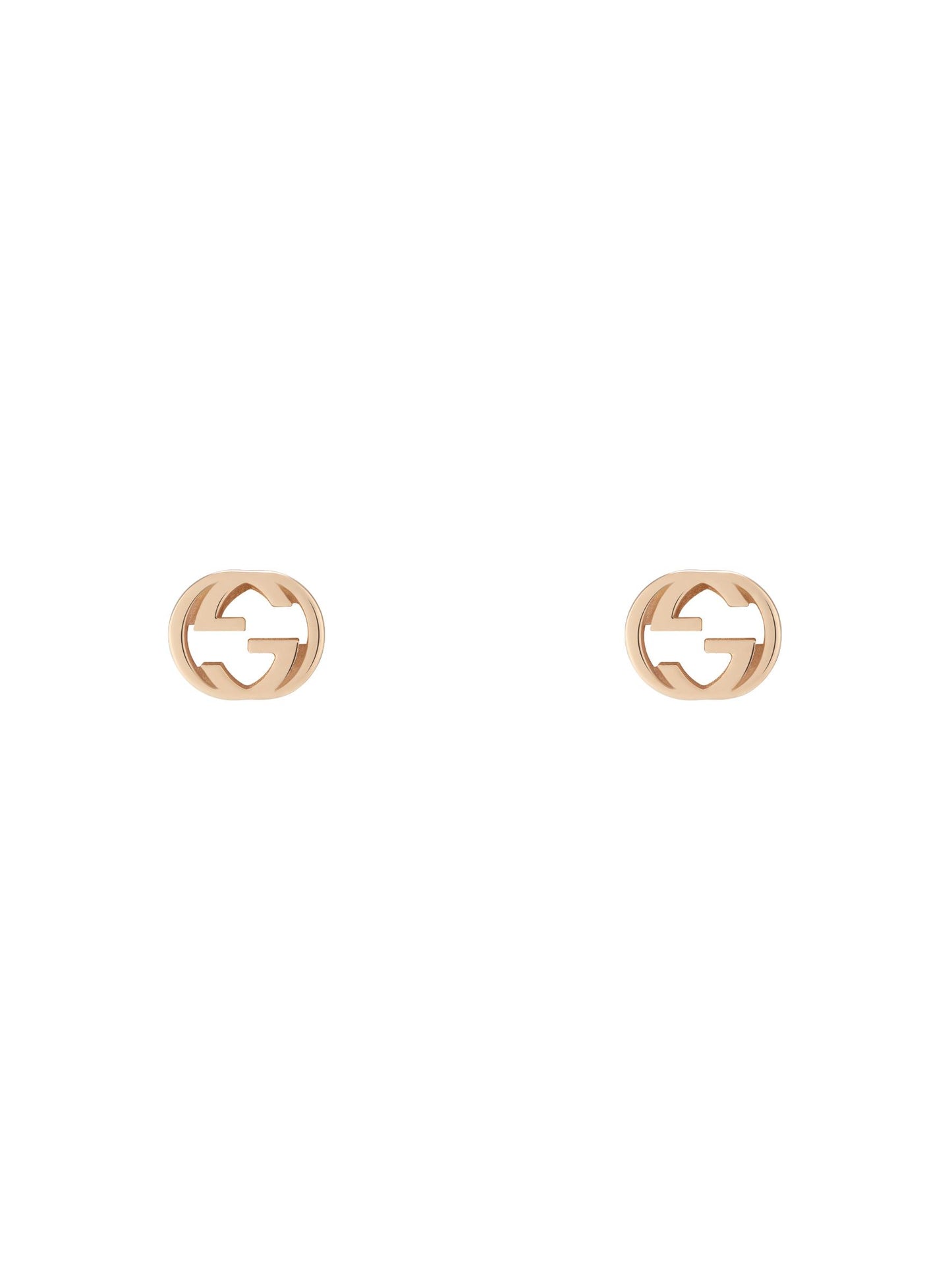 Gucci's 18K Rose Gold Interlocking G Studs