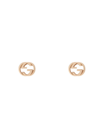 Gucci's 18K Rose Gold Interlocking G Studs