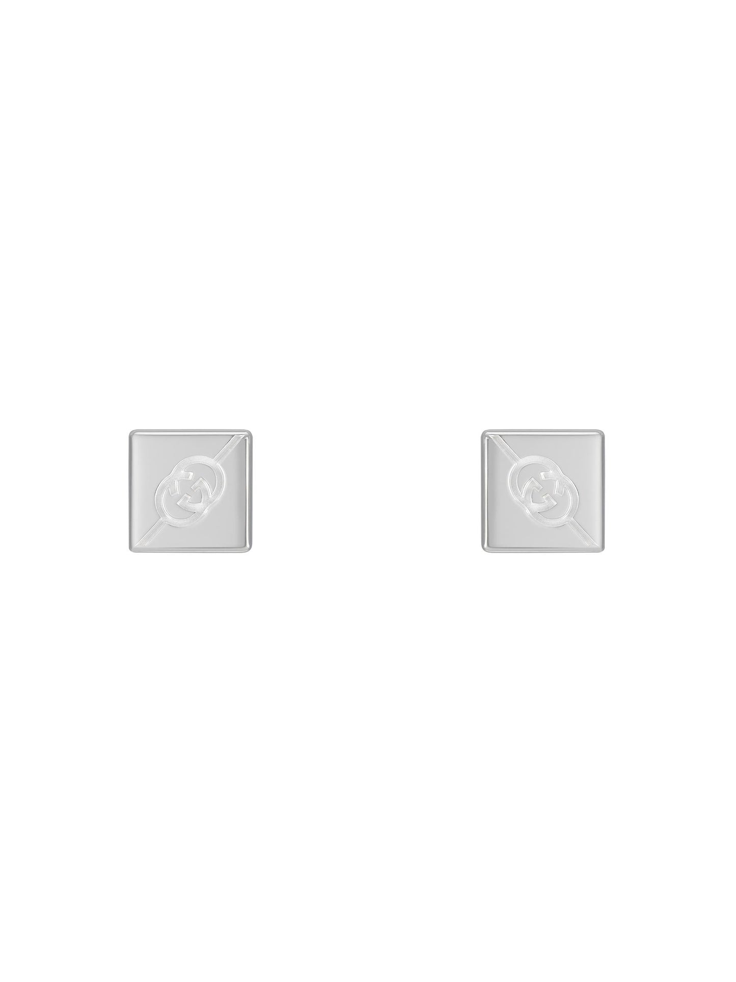 Gucci's Silver Interlocking G Tag Studs