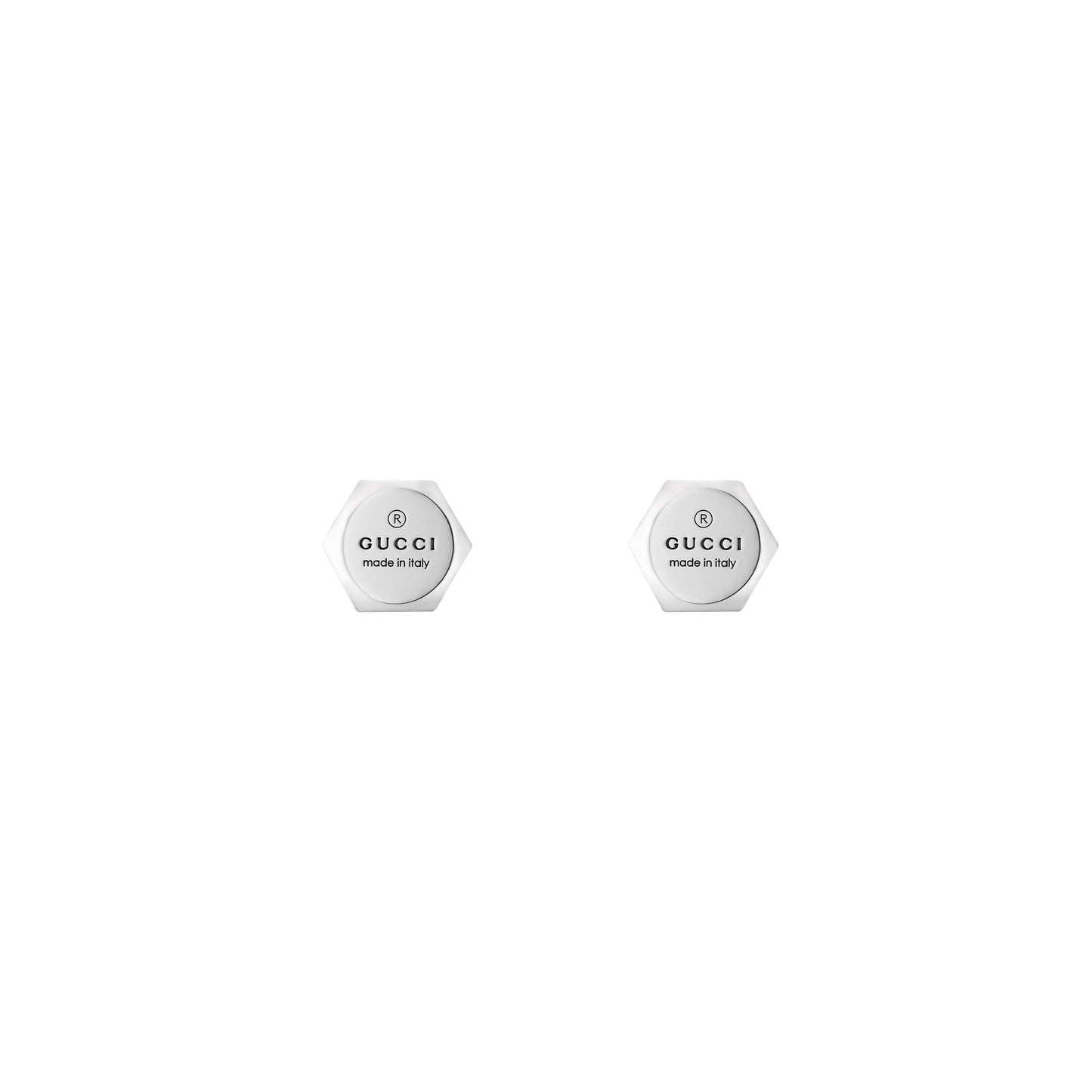 Gucci's Silver Trademark Studs