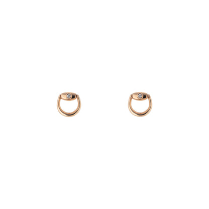Gucci's 18K Rose Gold Horsebit Studs