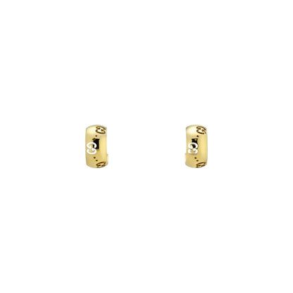 Gucci's 18K Yellow Gold Icon GG Huggies