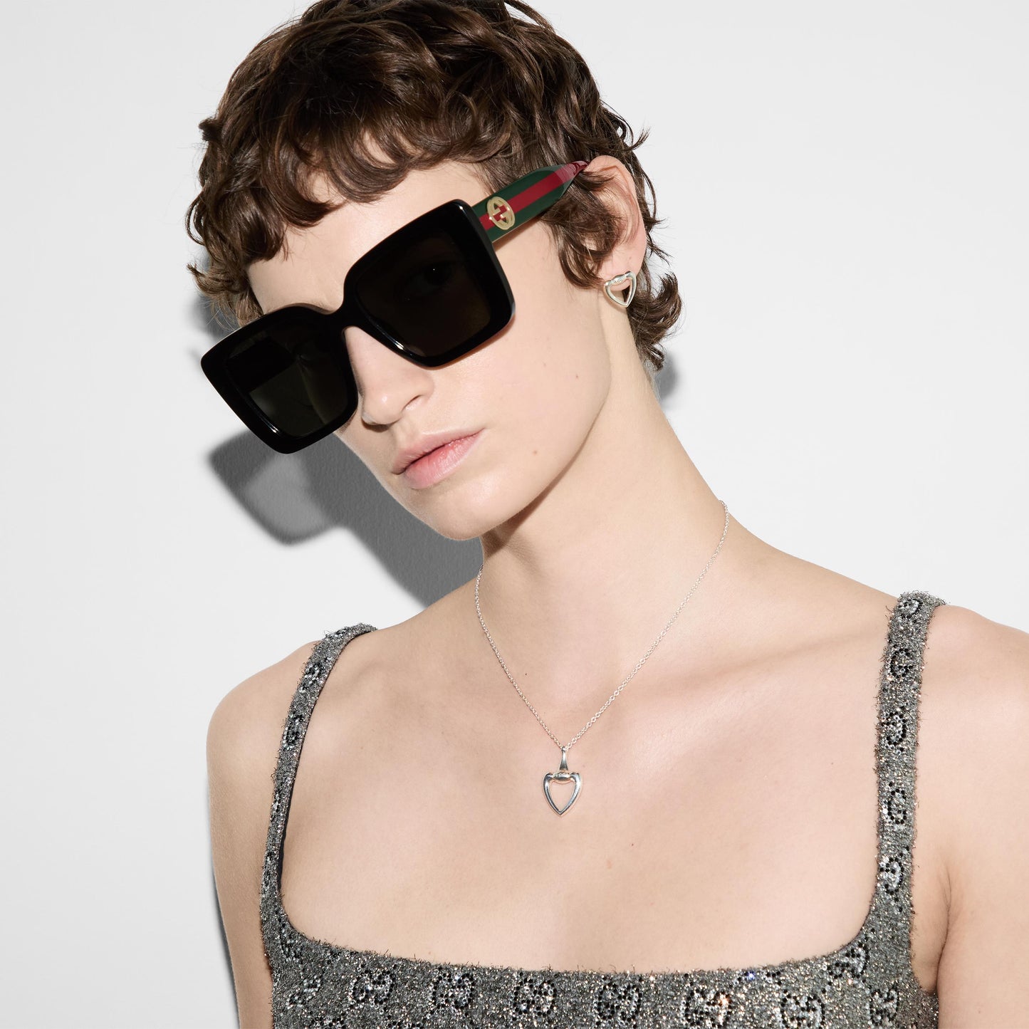 Gucci's Silver Heart Studs