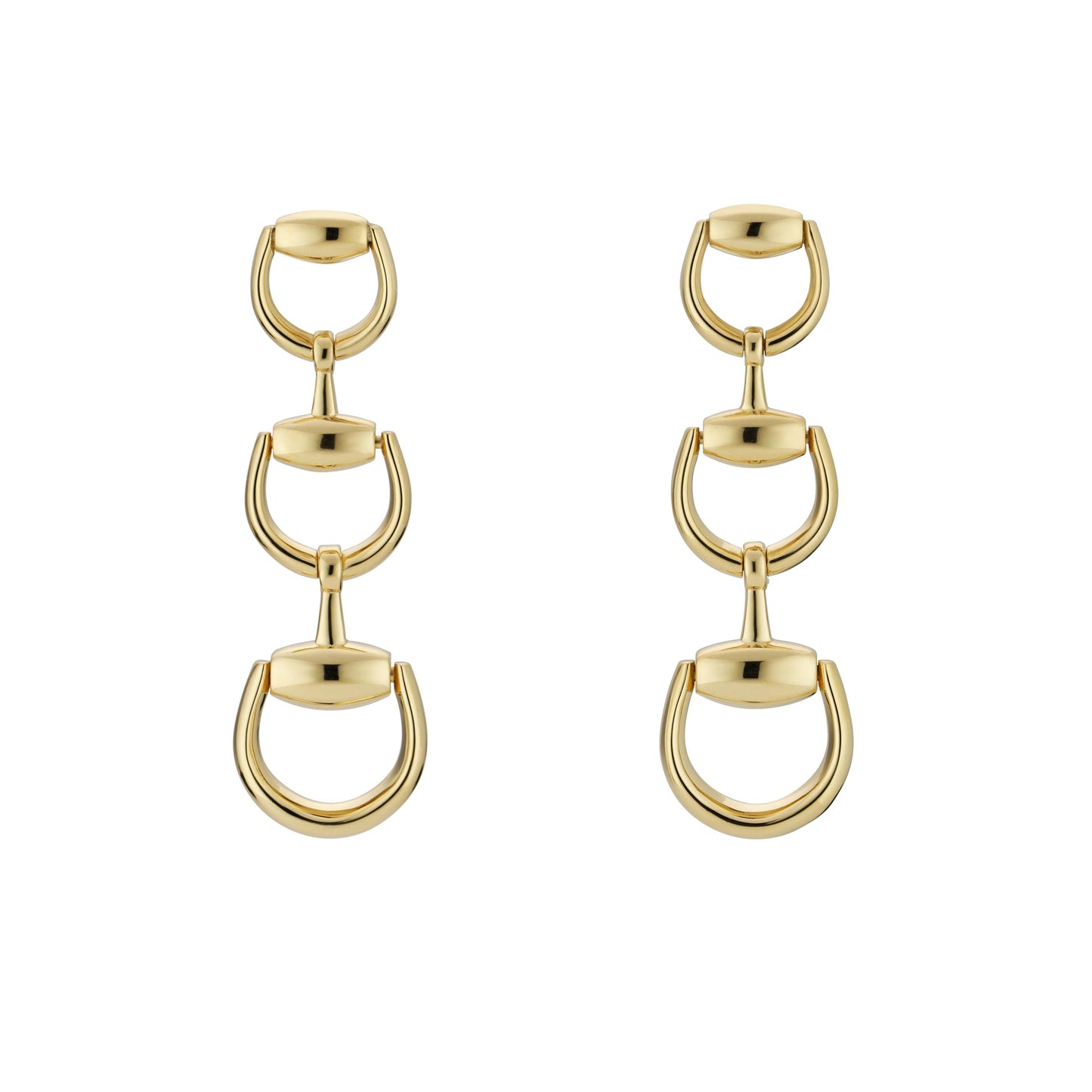 Gucci's 18K Yellow Gold Horsebit Drop Earrings