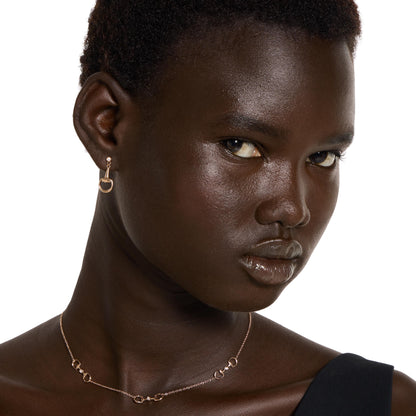 Gucci's 18K Rose Gold Horsebit Mini Drop Earrings