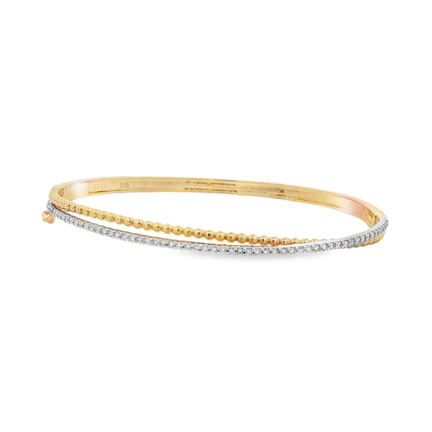 Jai's 18K Two-tone Two-strand Diamond Bangle