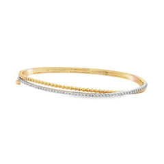 Jai's 18K Two-tone Two-strand Diamond Bangle