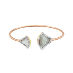 Jai's 18K Rose Gold Gemstone & Diamond Bangle
