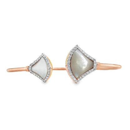 Jai's 18K Rose Gold Gemstone & Diamond Bangle