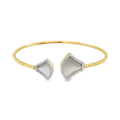Jai's 18K Yellow Gold Gemstone & Diamond Bangle