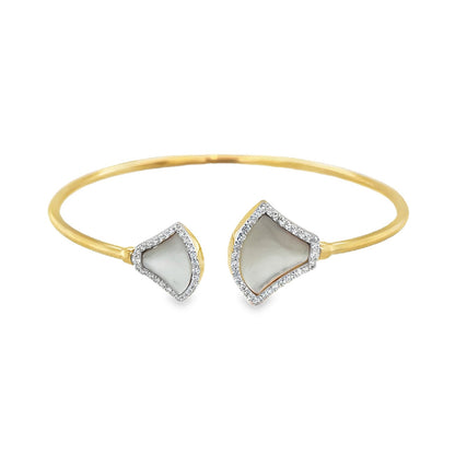 Jai's 18K Yellow Gold Gemstone & Diamond Bangle