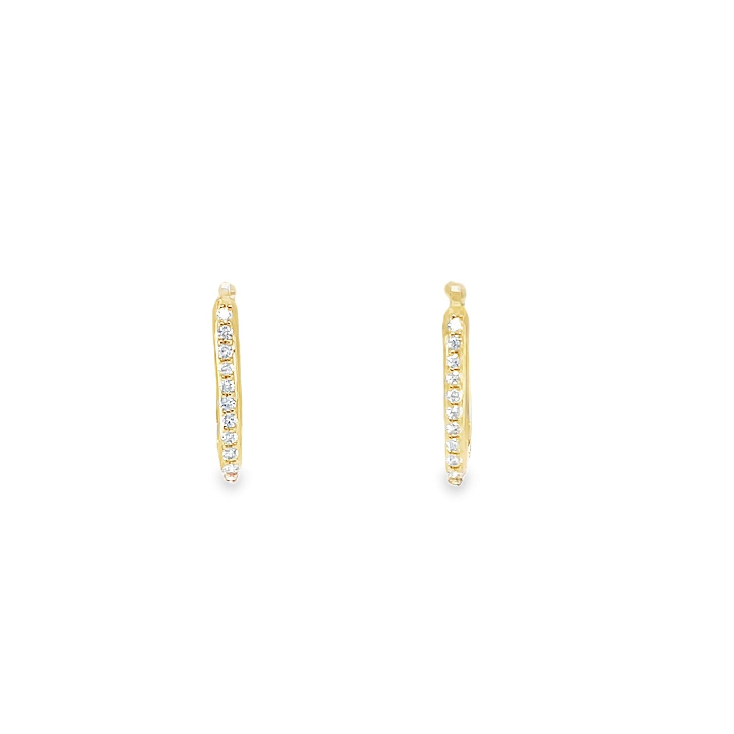 Jai's 14K Yellow Gold Petite Diamond Paperclip Hoops