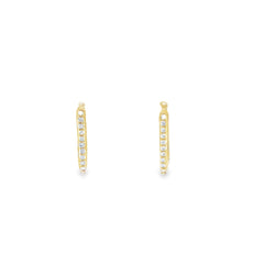 Jai's 14K Yellow Gold Petite Diamond Paperclip Hoops