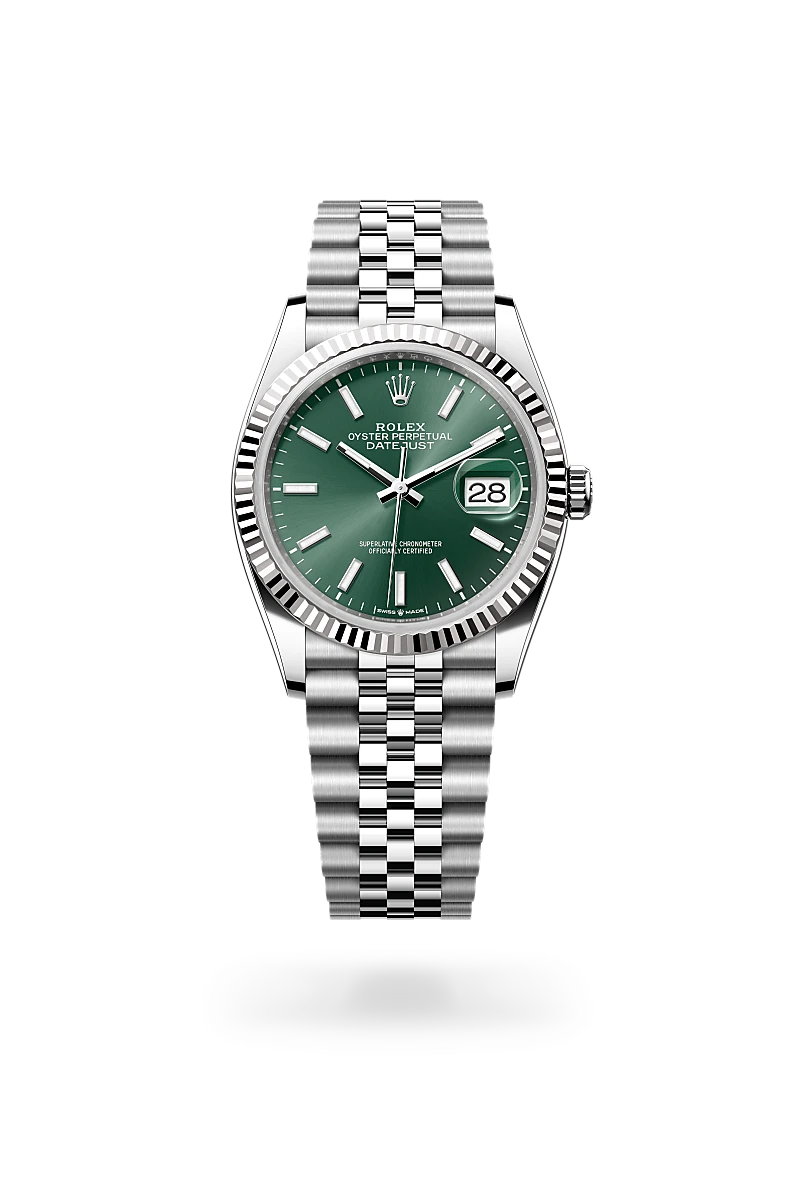 Rolex Datejust in White Rolesor - combination of Oystersteel and white gold, M126234-0051 - Jai's Turks and Caicos