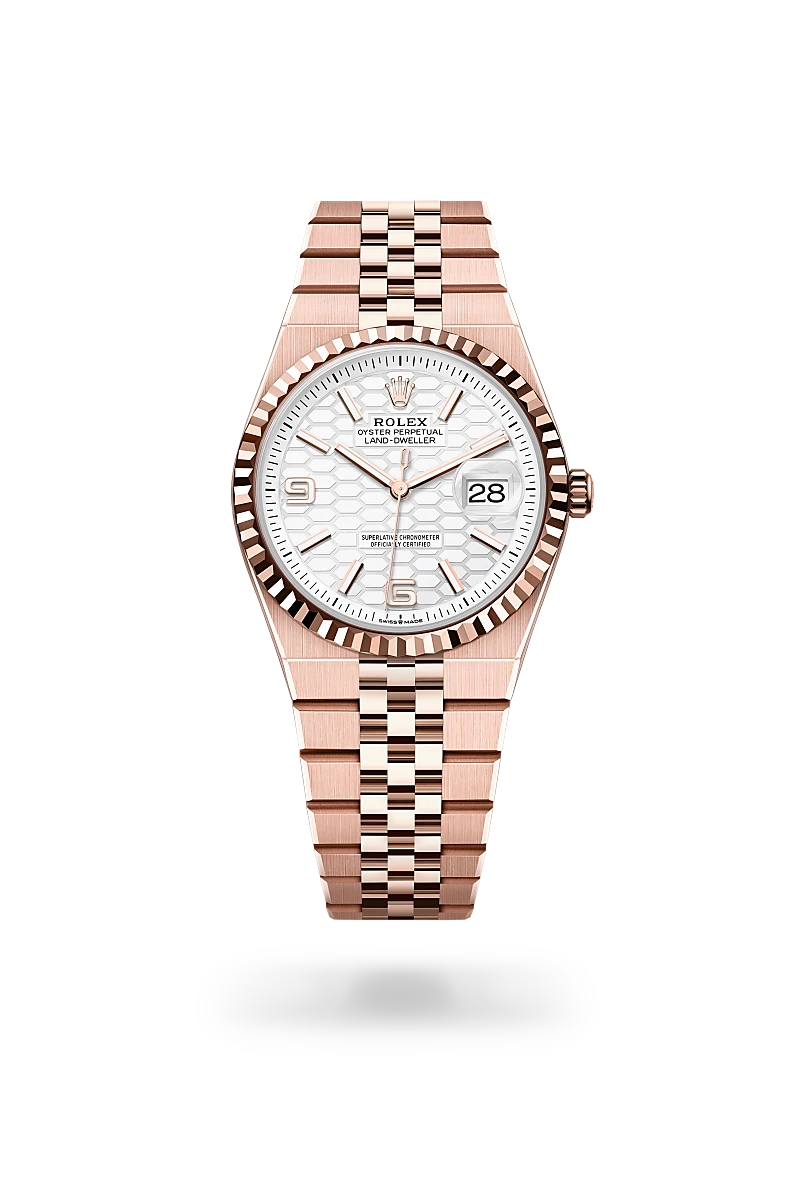 Rolex Land-Dweller in 18 kt Everose gold, M127235-0001 - Jai's Turks and Caicos