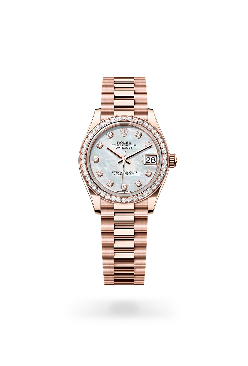 Rolex Datejust in 18 kt Everose gold, M278285RBR-0005 - Jai's Turks and Caicos
