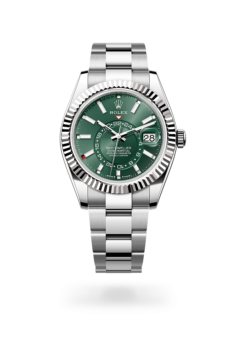 Rolex Sky-Dweller in White Rolesor - combination of Oystersteel and white gold, M336934-0001 - Jai's Turks and Caicos