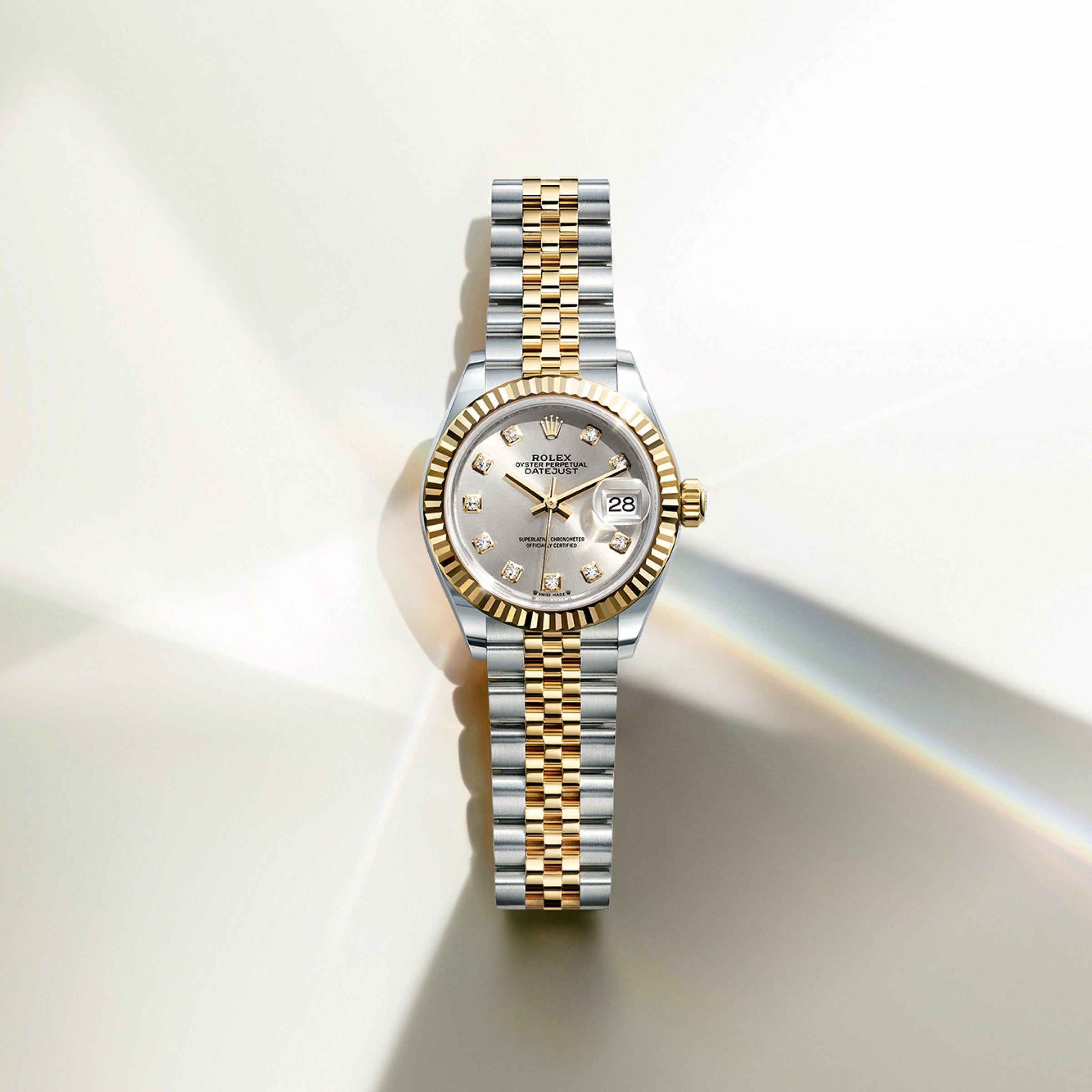 Rolex Lady-Datejust in White Rolesor - combination of Oystersteel and white gold, M279174-0020 - Jai's Turks and Caicos