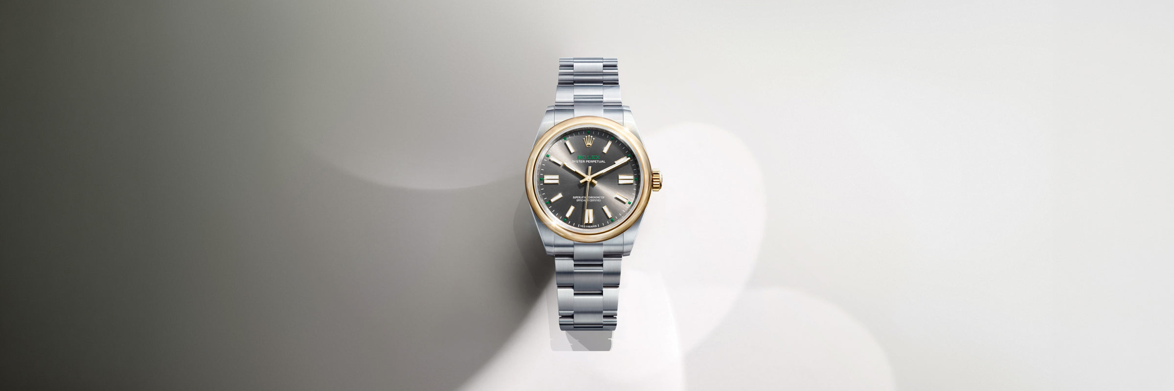 Rolex Oyster Perpetual in Yellow Rolesor - combination of Oystersteel and yellow gold, M134303-0001 - Jai's Turks and Caicos